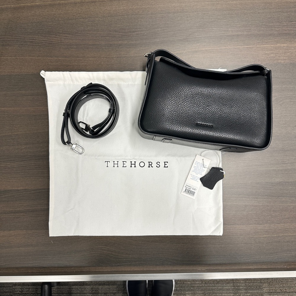 The Horse Clementine Bag in Black Pebbled Leather